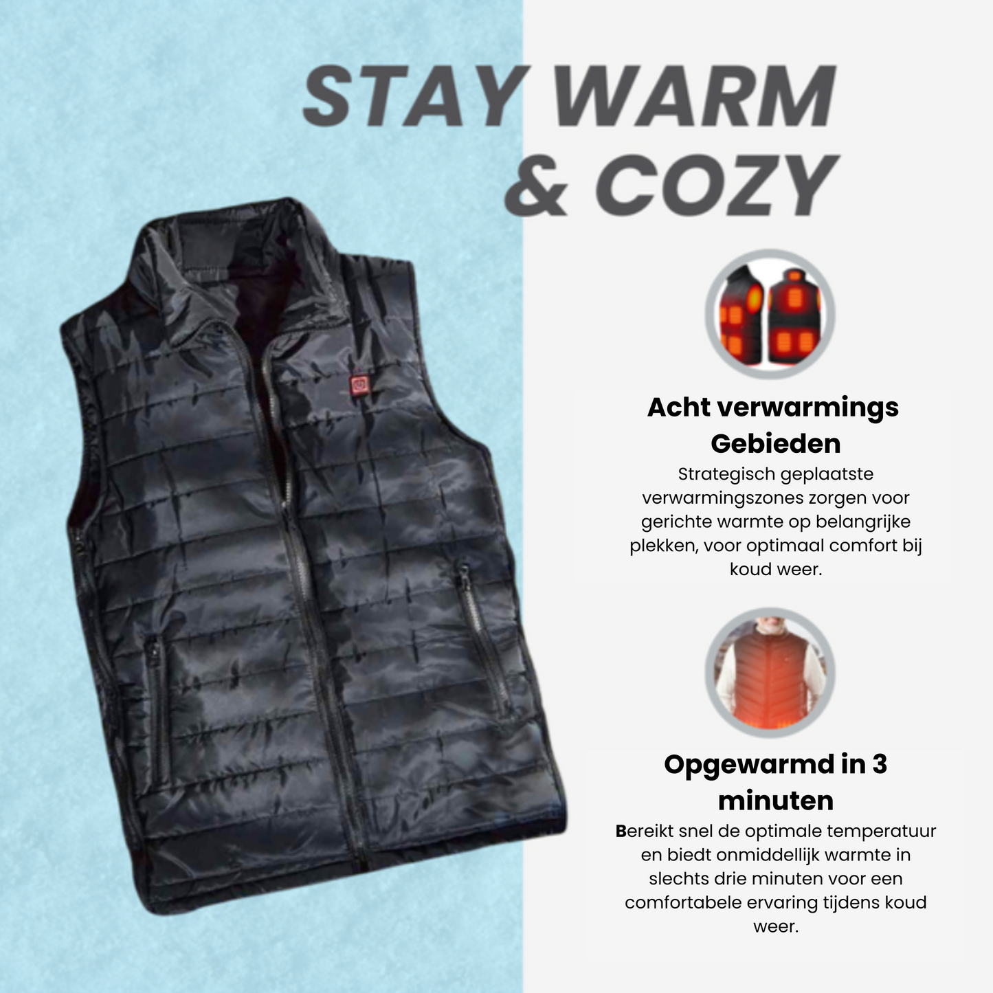 Davano Verwarmd Vest | Winter zonder Kou!