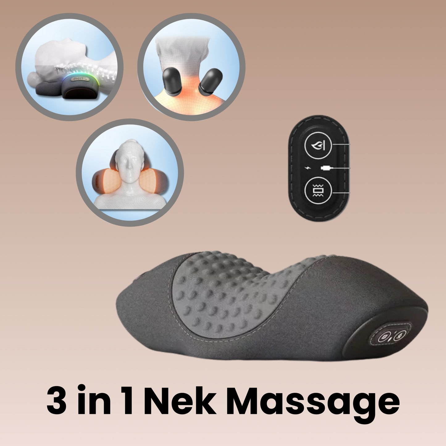 3 in 1 Nek Massage | Voor Eenvoudige Pijnverlichting